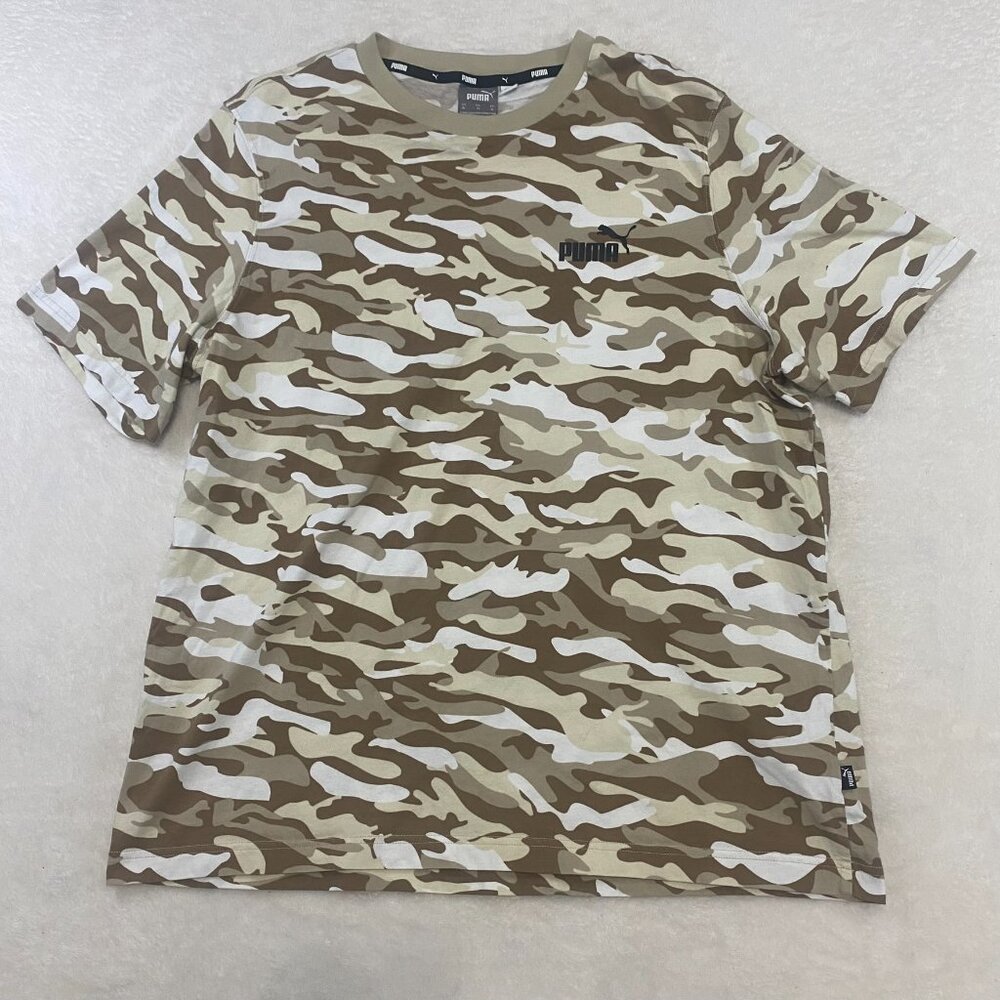 Puma Desert Camo T-shirt Crewneck Short Sleeve Shirt Size XL